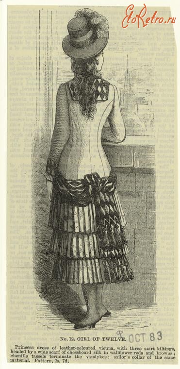 Ретро мода - Детский костюм. Англия, 1880-1889. Костюм принцесса, 1883