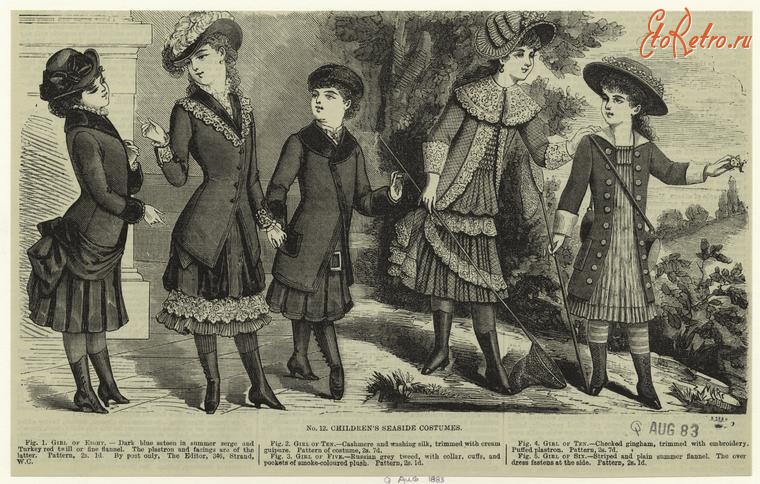 Ретро мода - Детский костюм. Англия, 1880-1889. Морские костюмы, 1883