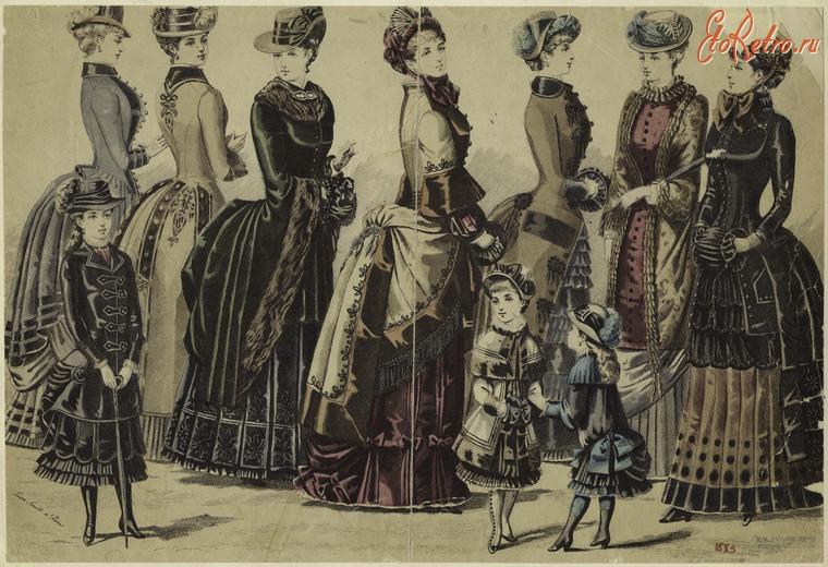 Ретро мода - Детский костюм . Франция, 1880-1889. Парижская мода, 1883