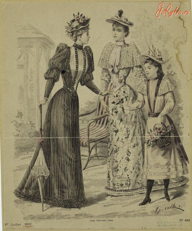 Ретро мода - Детский костюм . Франция, 1890-1899.