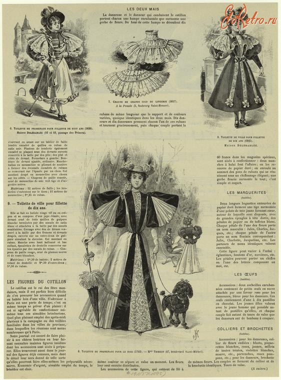 Ретро мода - Детский костюм . Франция, 1890-1899. Платья Принцесса, 1895