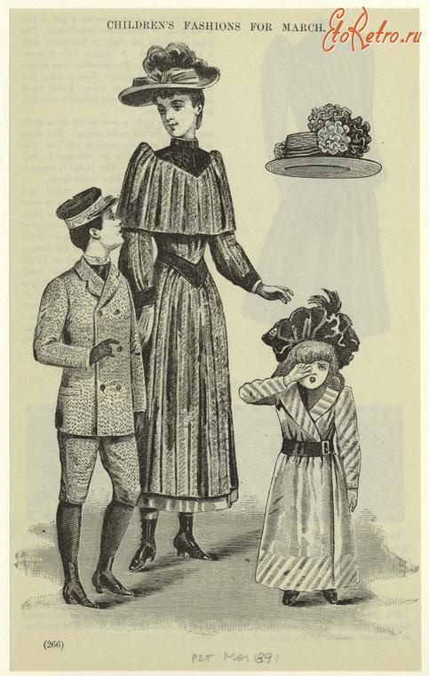 Ретро мода - Детский костюм. США, 1890-1899. Детская мода, март 1891
