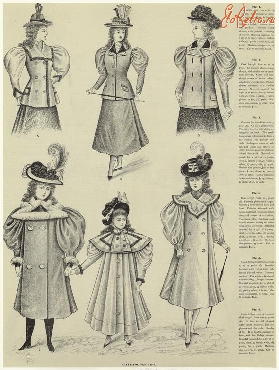 Ретро мода - Детский костюм. США, 1890-1899. Одежда для прогулок, 1897