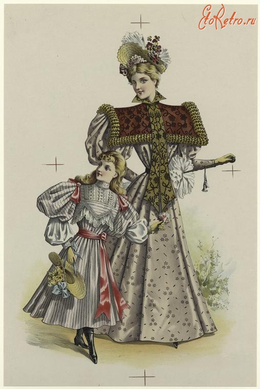 Ретро мода - Детский костюм. США, 1890-1899. Платья для посещений