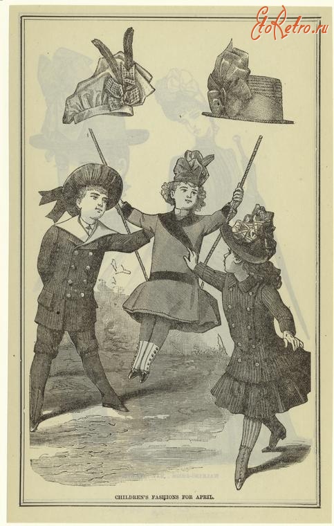 Ретро мода - Детский костюм. США, 1880-1889. Детская мода, апрель 1888