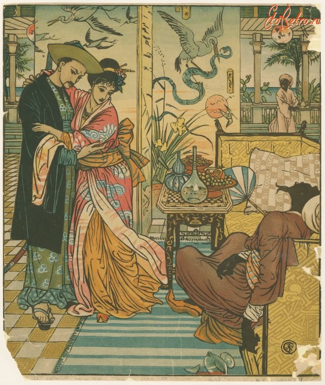 Ретро мода - Японские кимоно и интерьеры, 1901