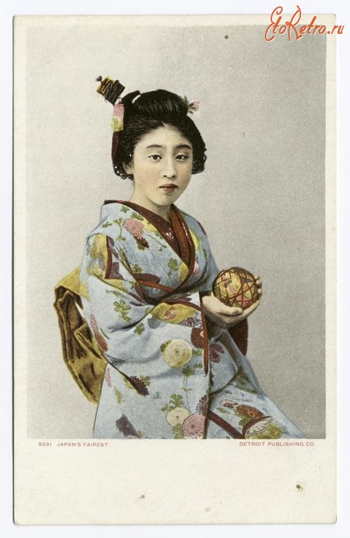 Ретро мода - Девушка с шёлковым шаром, 1905