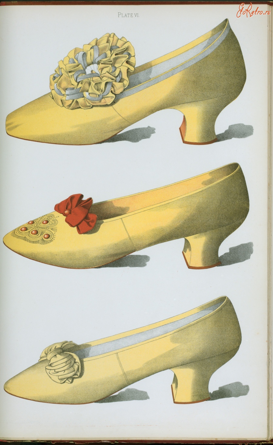 Ретро мода - Жёлтые атласные туфли Мисс Ада Кавендиш