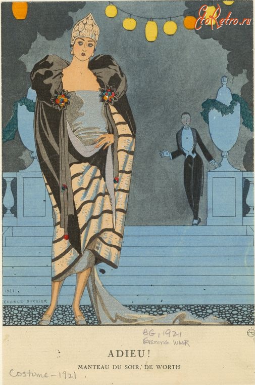 Ретро мода - Костюм 1920-1929. Вечернее манто