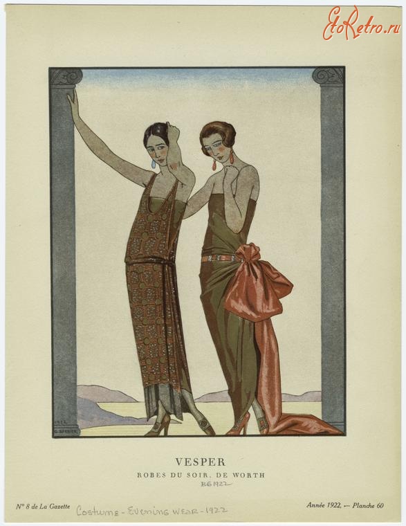 Ретро мода - Костюм 1920-1929. Вечерние платья от Де Уорта