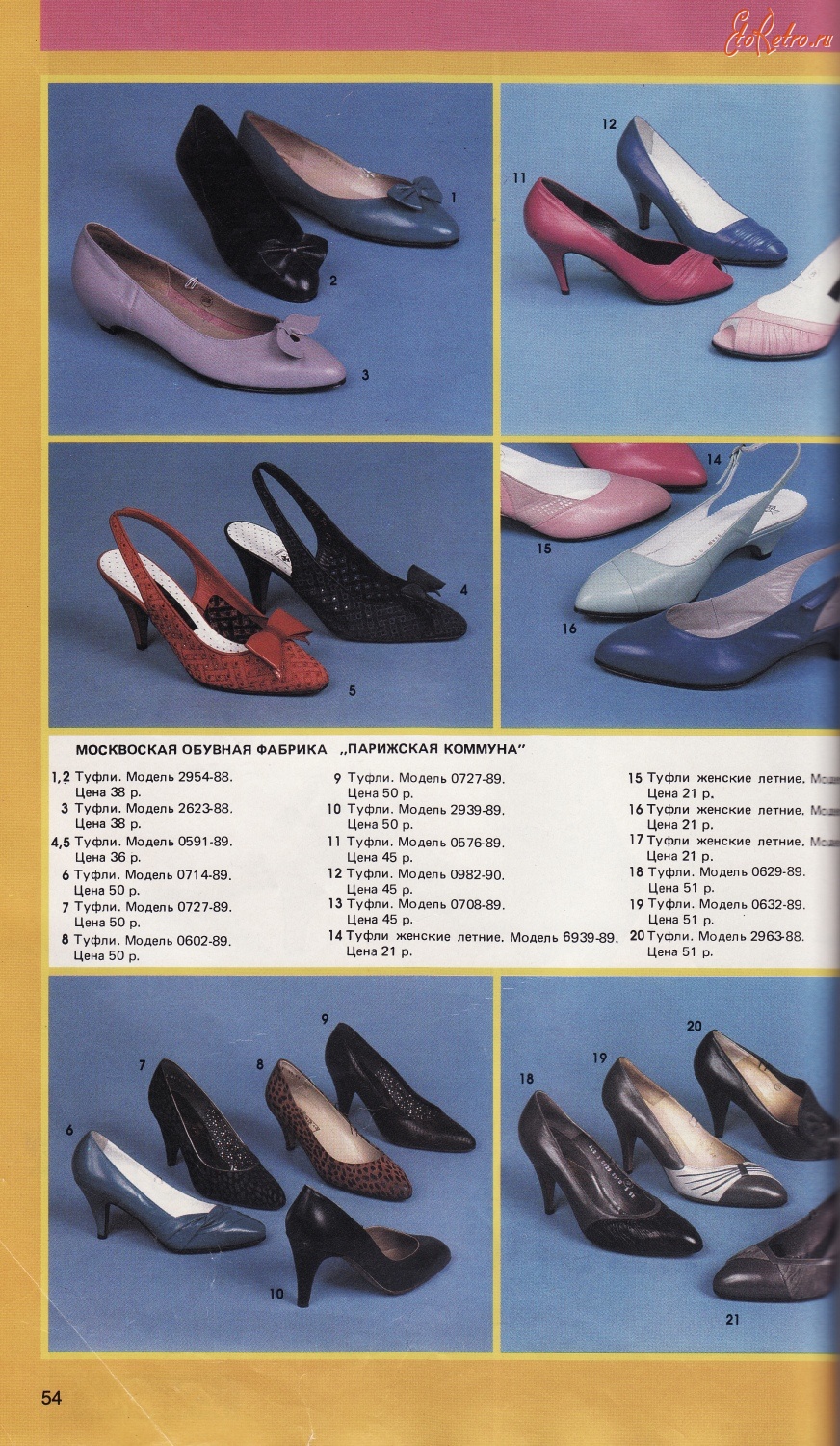 Ретро мода - Обувь 1989-90г.