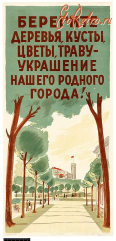 Плакаты - Берегите деревья, кусты, цветы, траву - украшение нашего города!