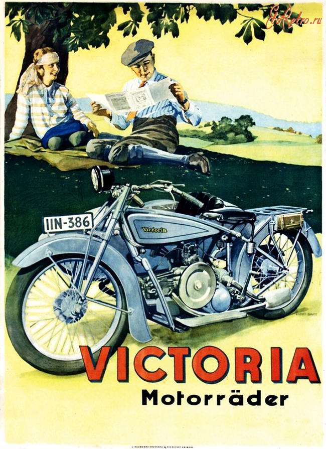 Плакаты - Мотоциклы 1920-30-х годов на рекламных плакатах.