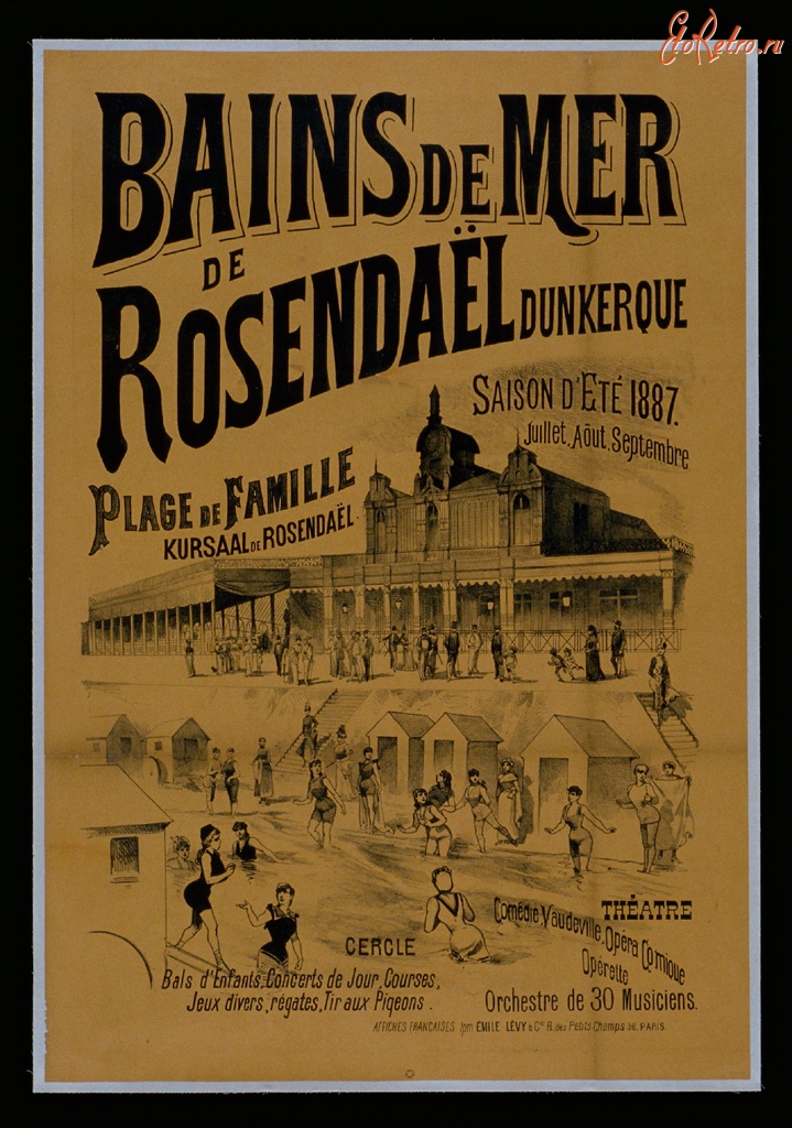 Плакаты - Комната на море в Розендале, Дюнкерк, 1887
