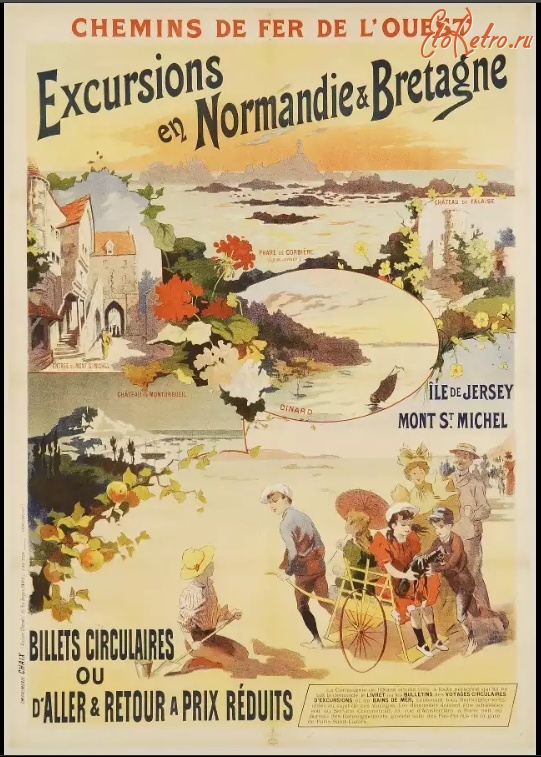 Плакаты - Экскурсии в Нормандию и Бретань, 1895