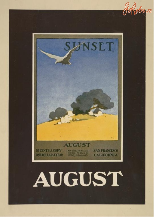 Плакаты - Август. Сансет, 1893-1924