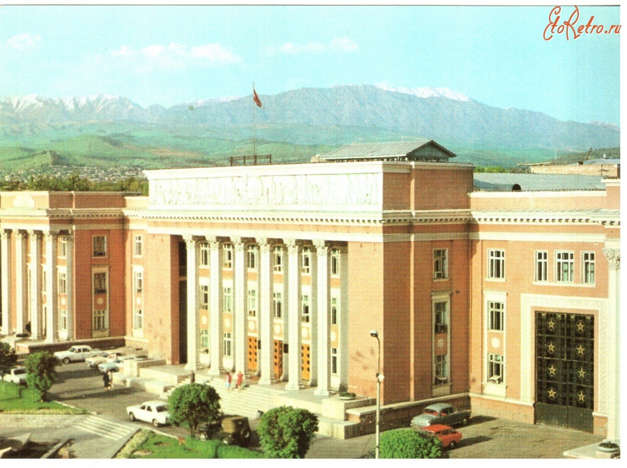 Ретро открытки - Душанбе. Площадь Ленина