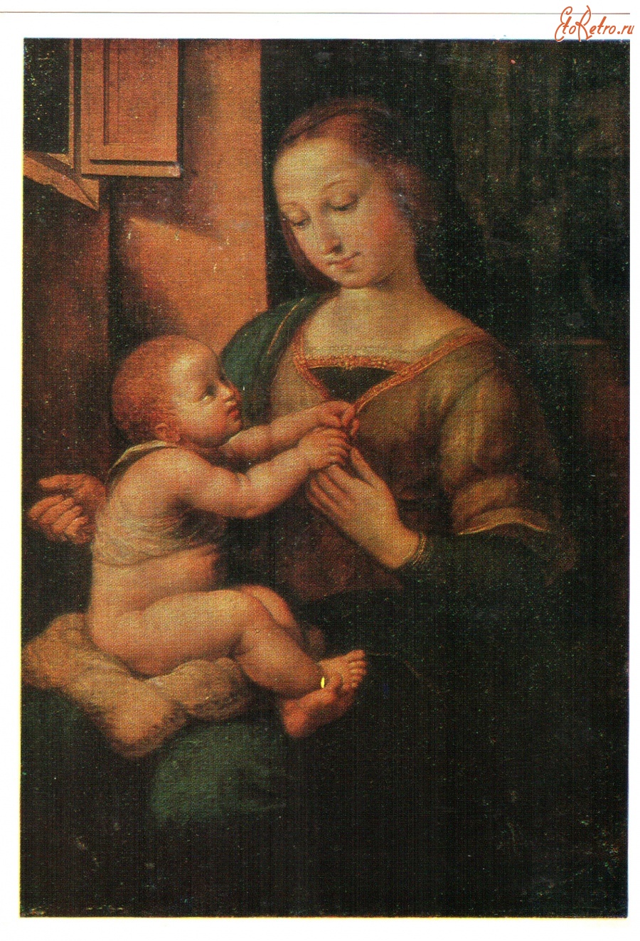 Ретро открытки - Мадонна с младенцем