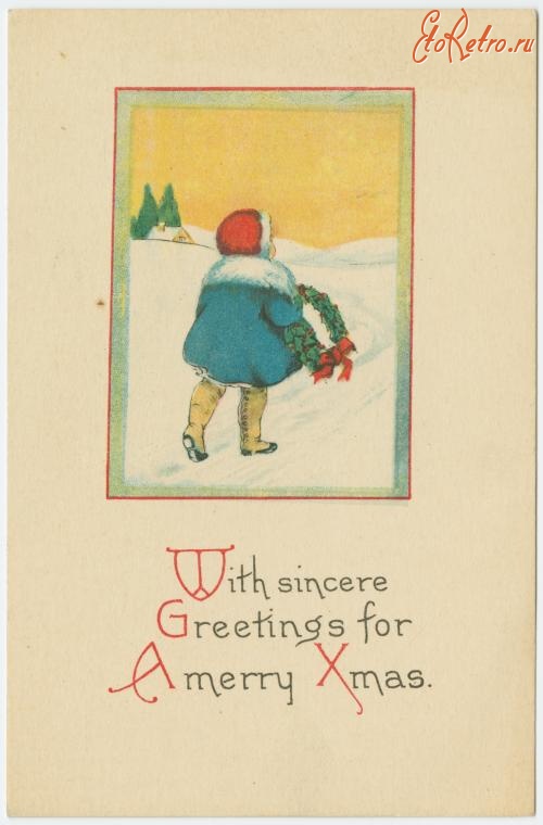 Ретро открытки - Искренние поздравления с Рождеством