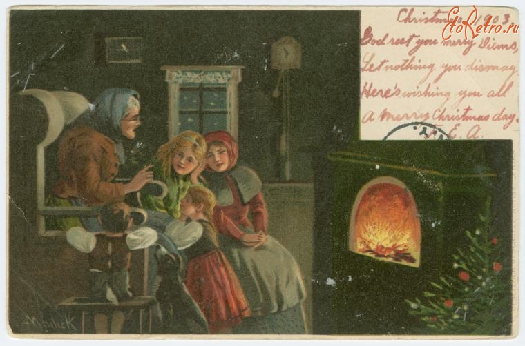 Ретро открытки - Рождественские сказки