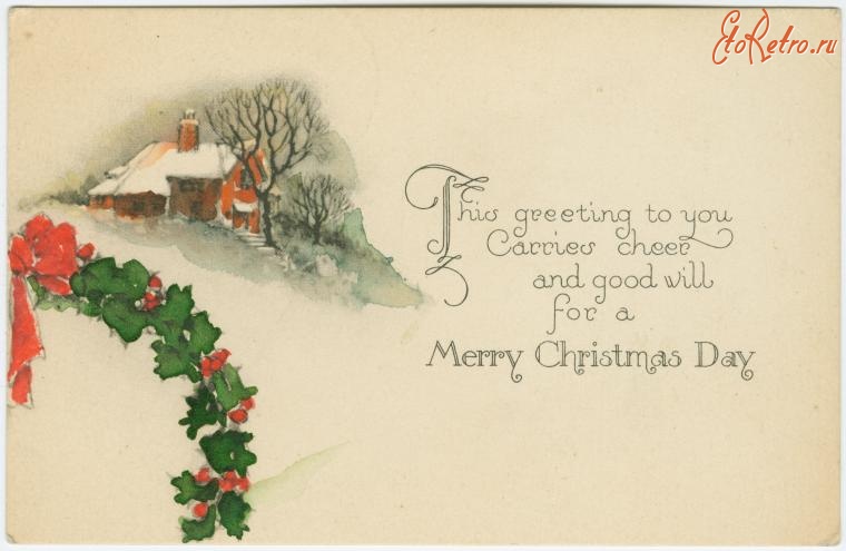 Ретро открытки - Рождественские приветствия