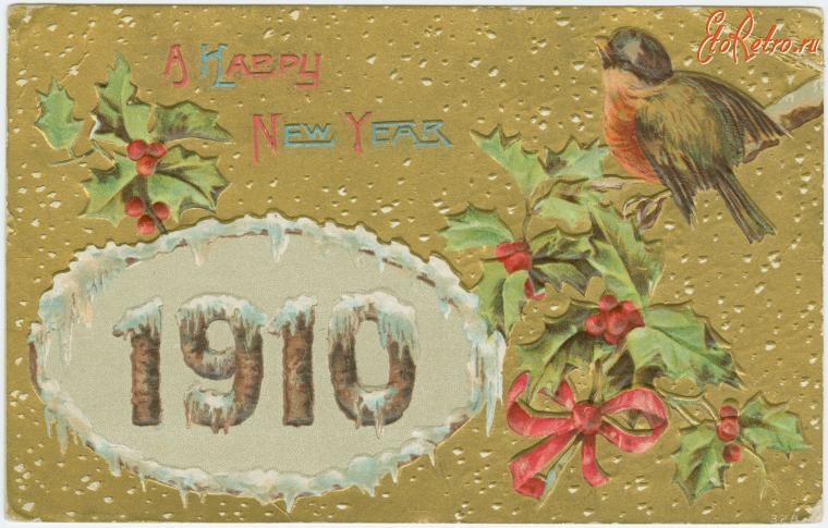 Ретро открытки - С Новым 1910 Годом