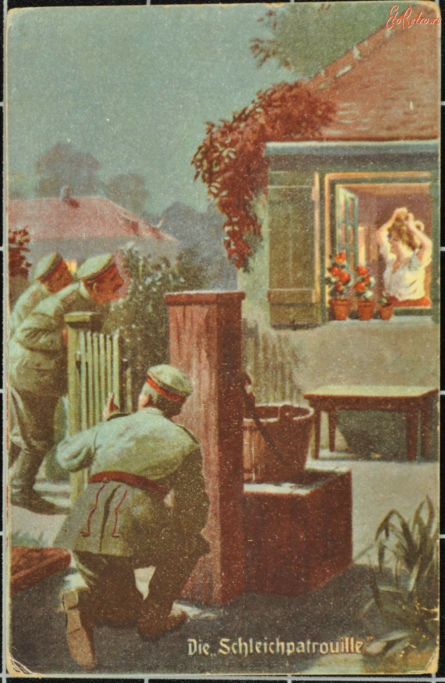 Ретро открытки - Тайный патруль, 1917