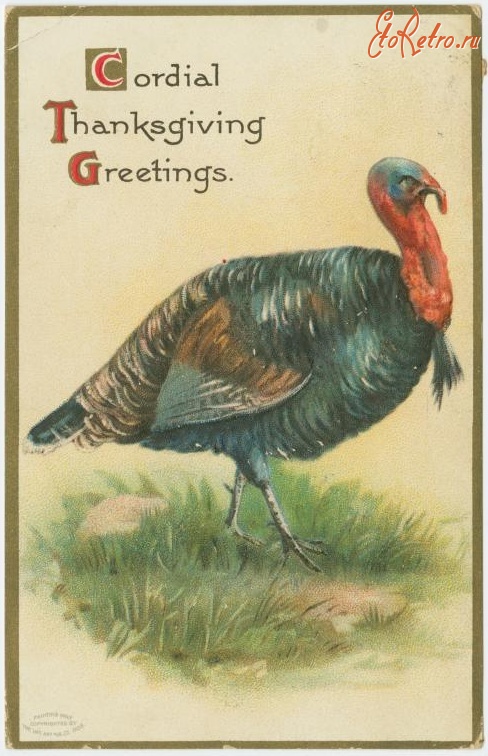Ретро открытки - Поздравления в День благодарения