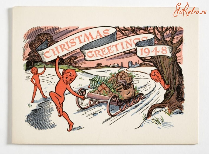Ретро открытки - Рождественские поздравления
