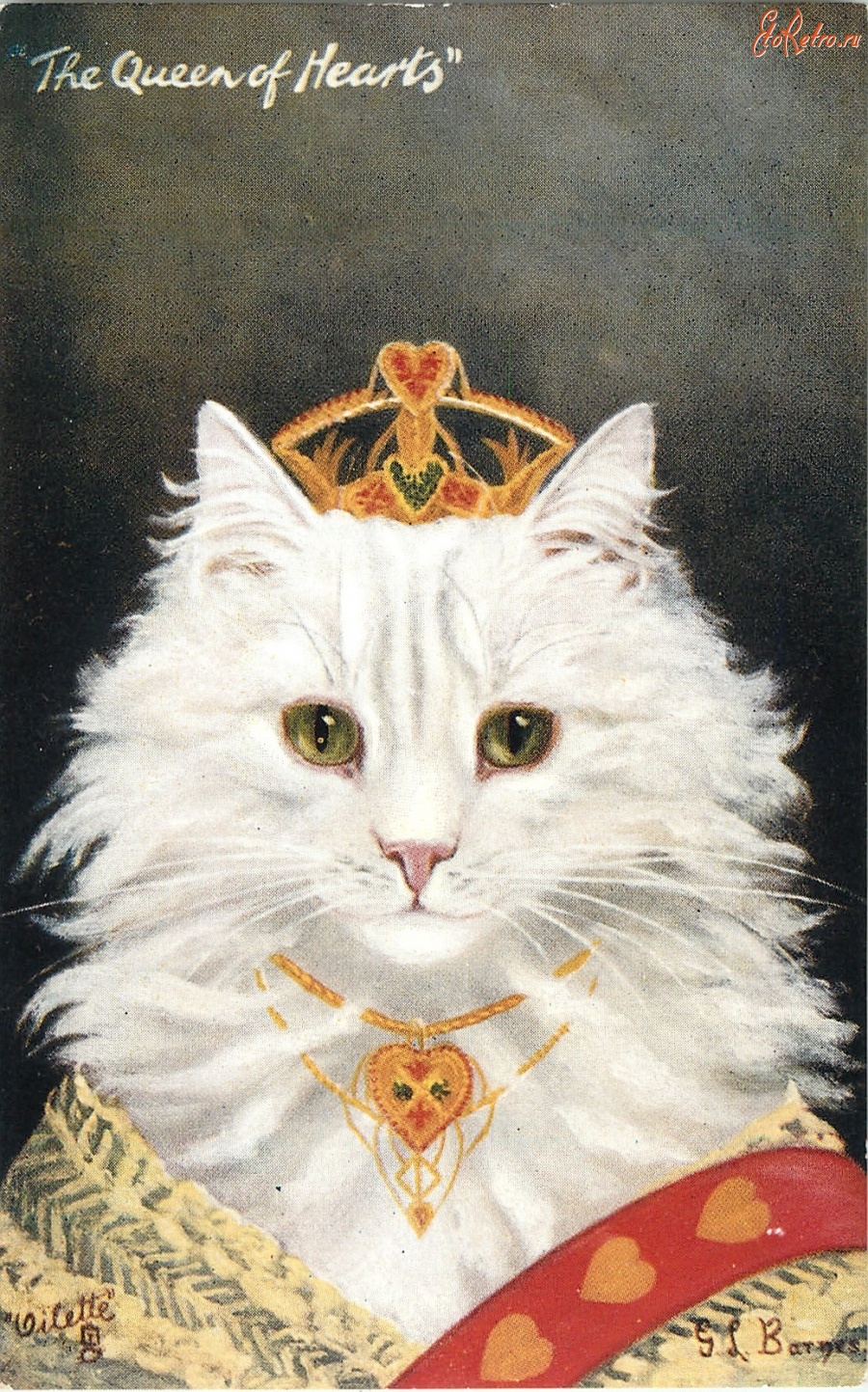 Ретро открытки - Королева сердец