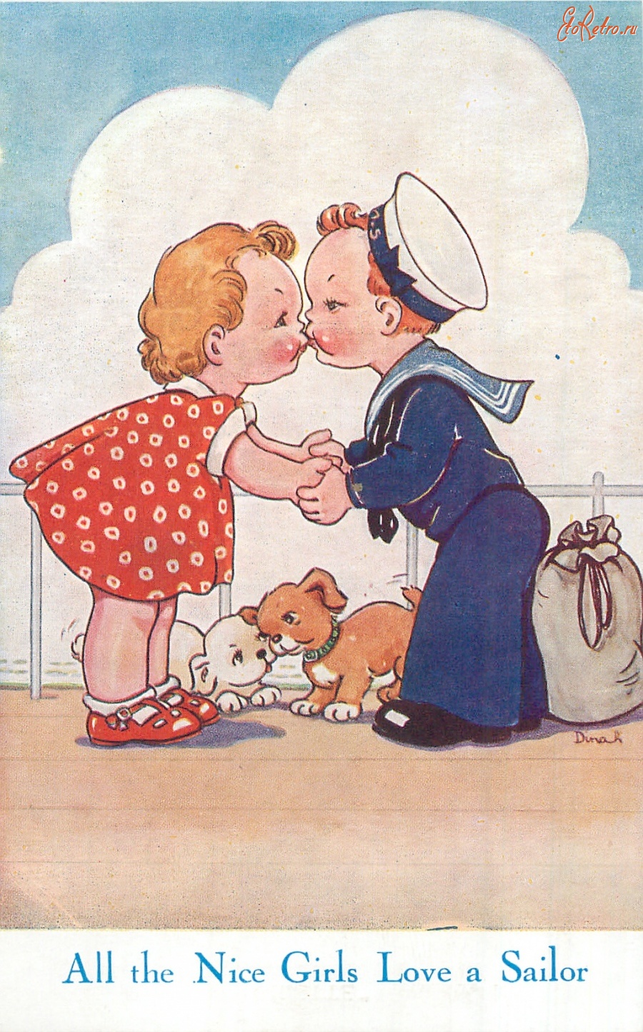 Ретро открытки - Все красивые девушки любят моряков