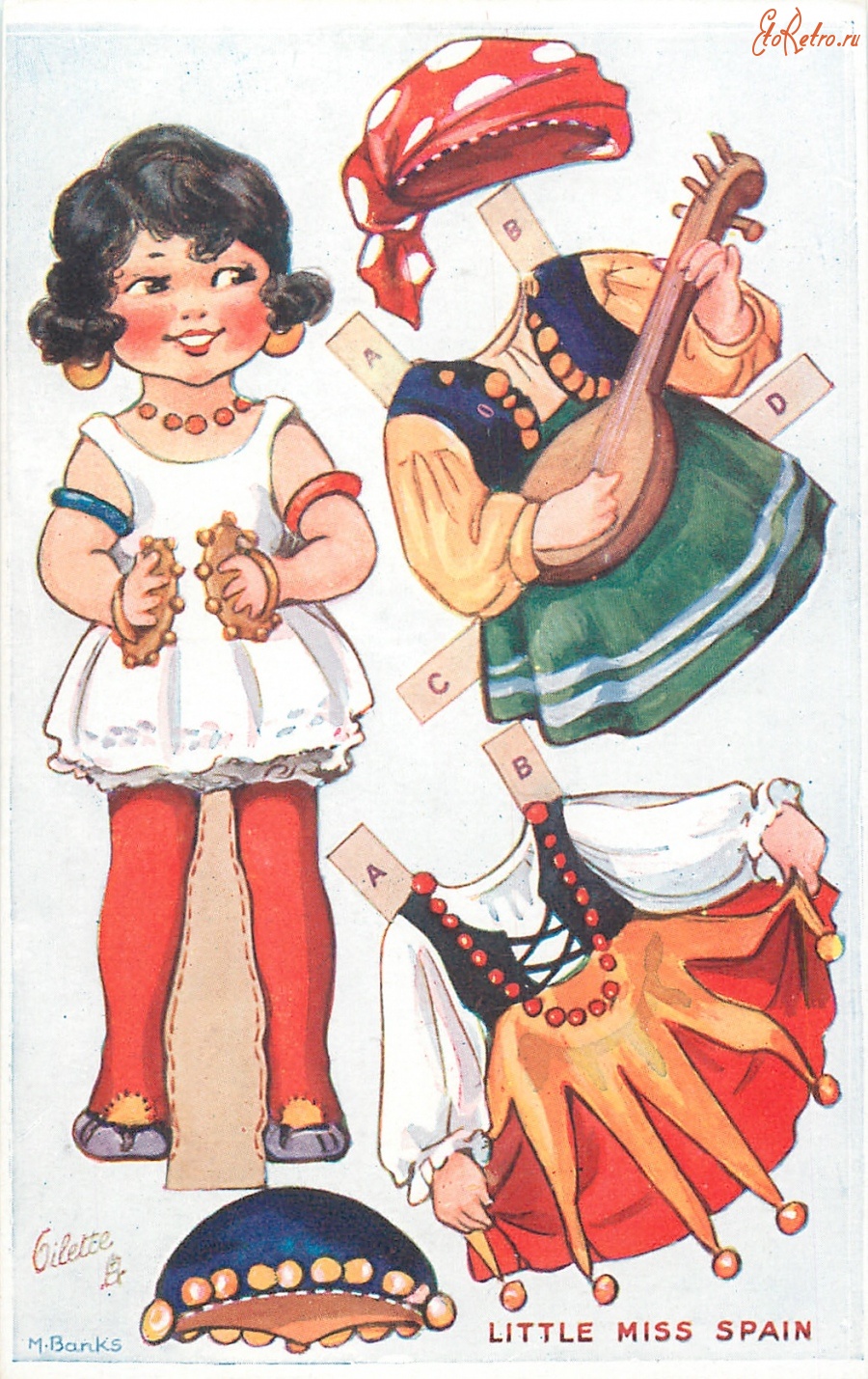 Ретро открытки - Маленькая Мисс Испания