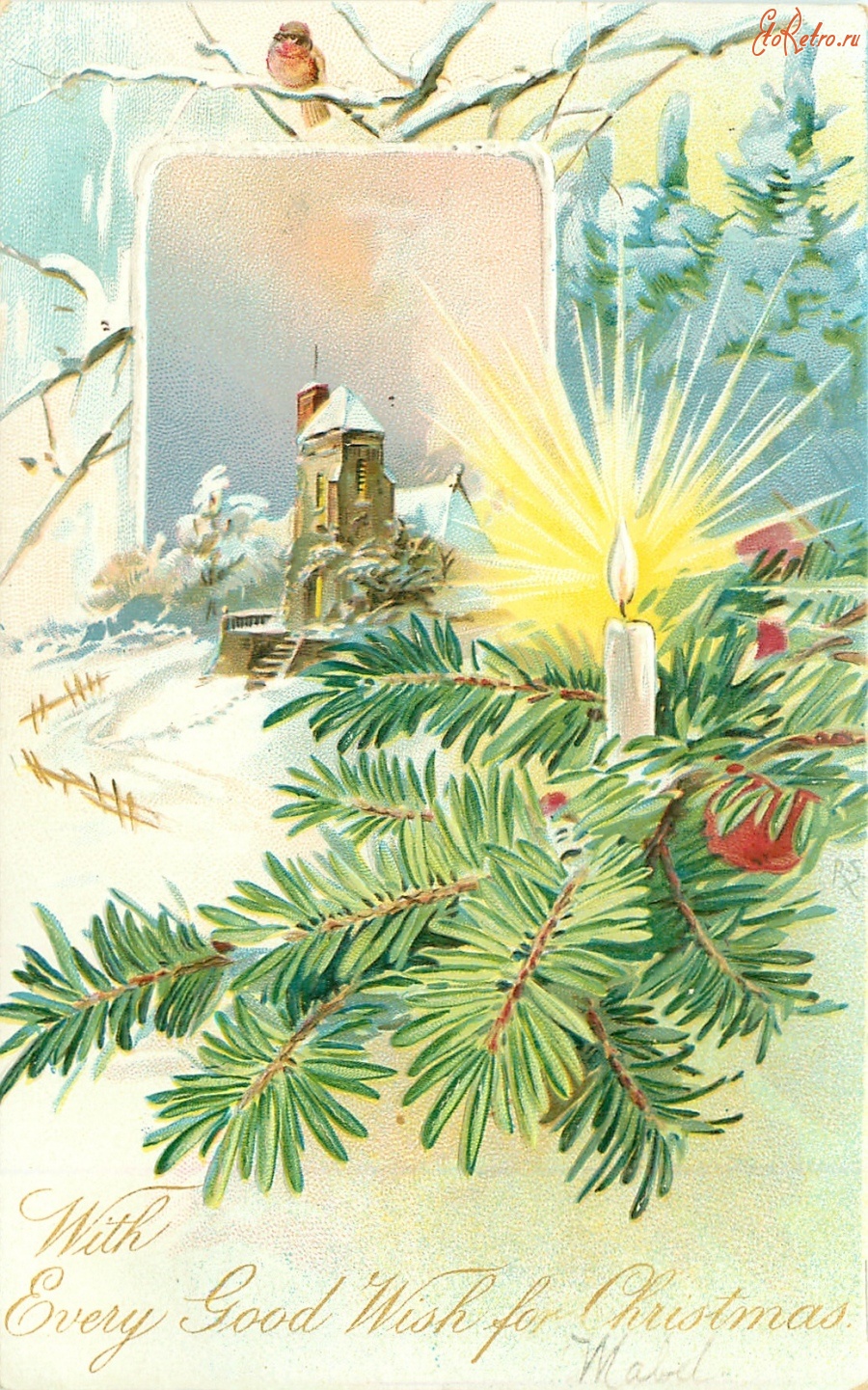 Ретро открытки - Зимняя сказка и Рождество