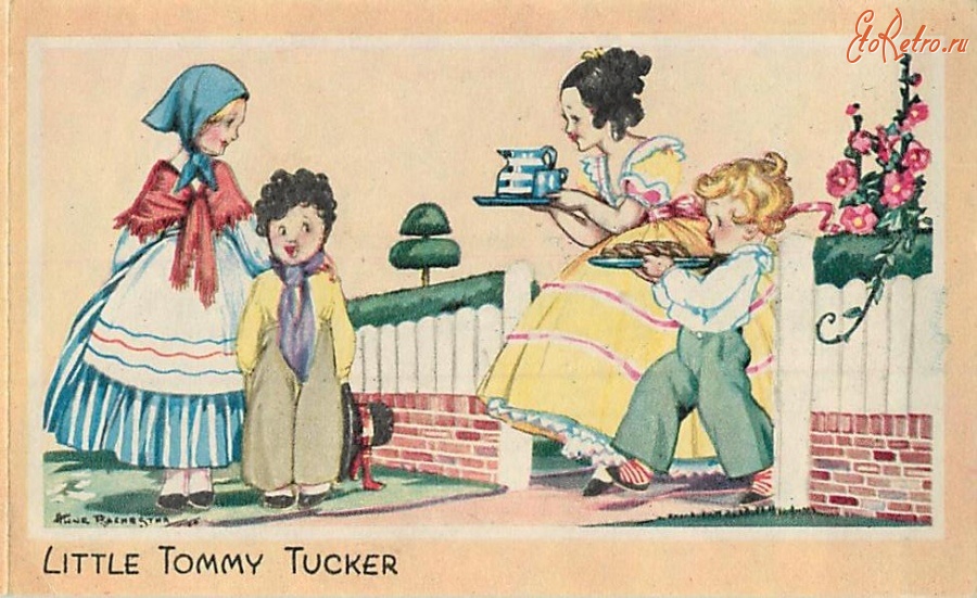 Ретро открытки - Маленький Том Такер