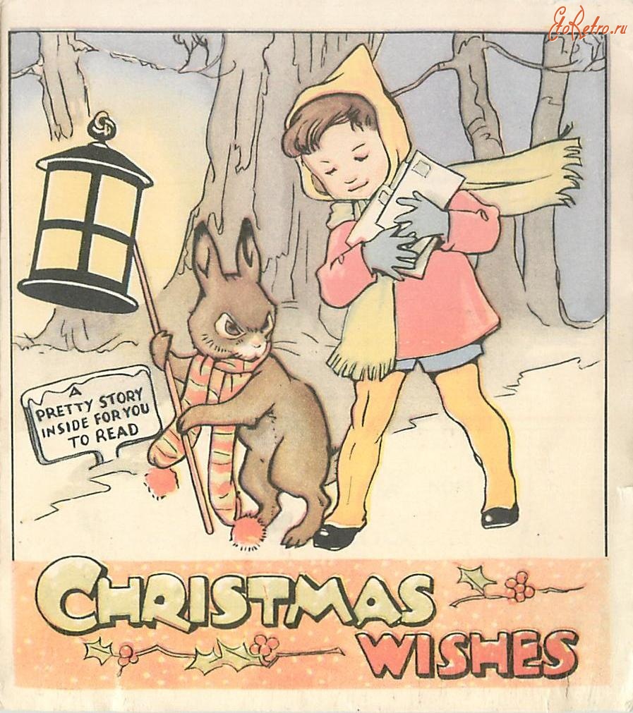 Ретро открытки - Рождественские желания. Красивая история для вас
