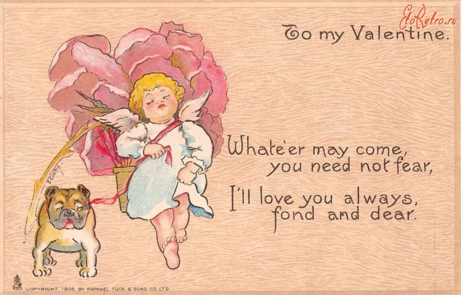 Ретро открытки - Моей Валентине. Из дальних стран
