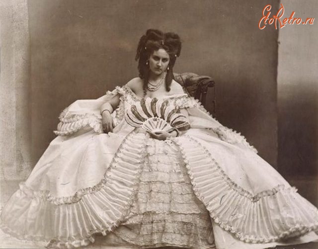 Ретро открытки - Графиня Вірджинія де Кастільоне (1837-1899).