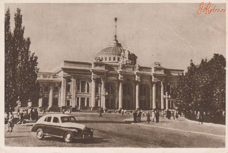 Ретро открытки - Вокзал в Одессе.