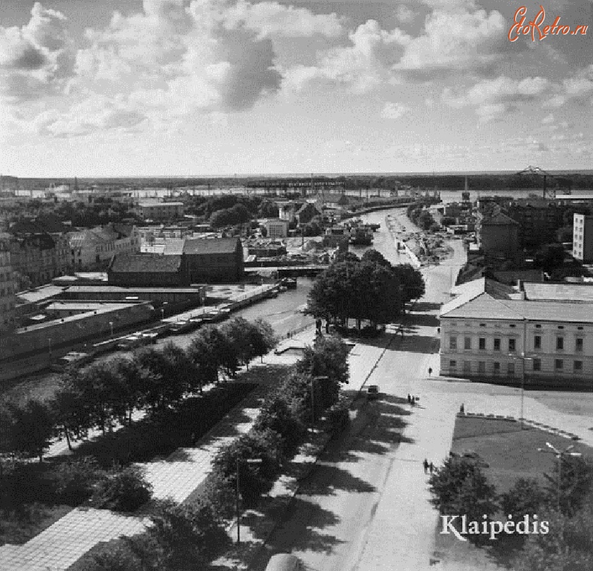 Литва - Клайпеда, ул Данес с высоты музыкального театра