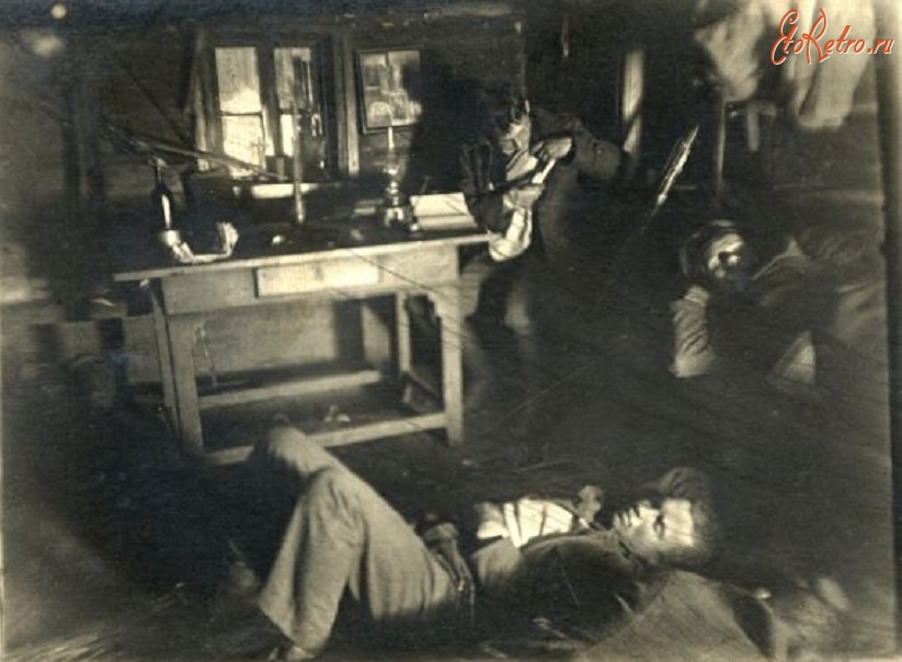 Литва - Клайпеда (Мемель). Повстанцы в своей штаб-квартире. в 1923 году.