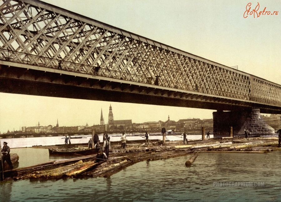 Рига - Railway bridge. Riga Латвия,  Видземе,  Рига