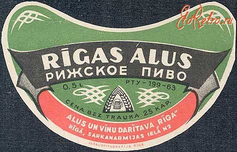 Рига - Этикетки Рижского пива