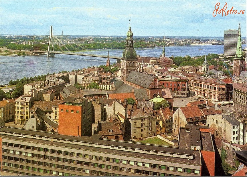 Рига - Панорама Старого города с церкви Святого Петра