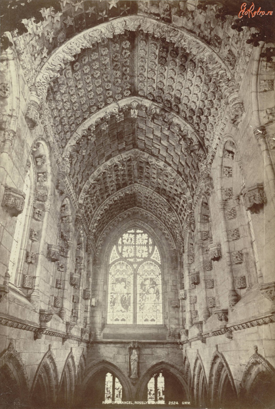Шотландия - Rosslyn Chapel, Ceiling of Chancel Великобритания,  Шотландия