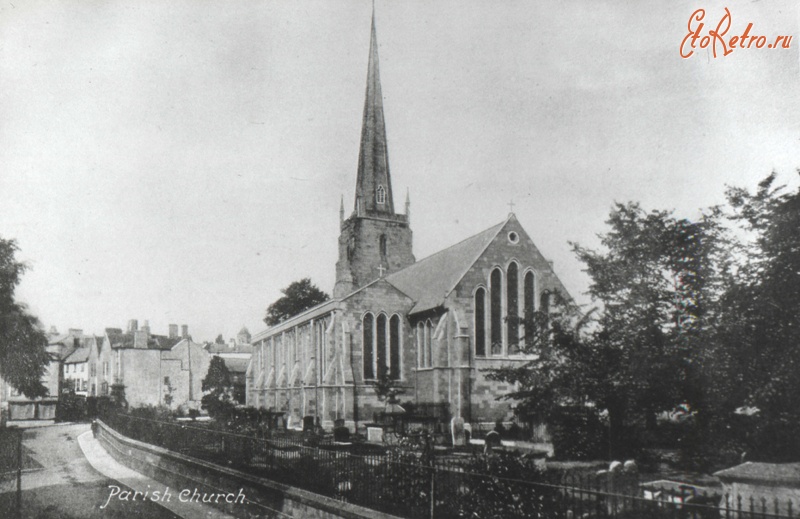 Уэльс - St. Mary's church from the south east view in whitecross street. Великобритания , Уэльс