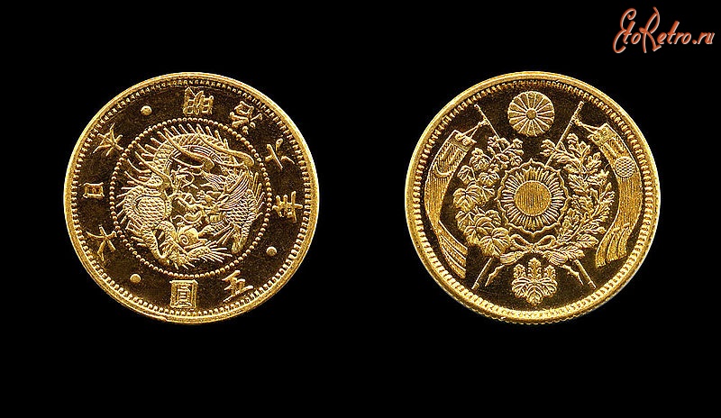 Старинные деньги (бумажные, монеты) - Японская монета