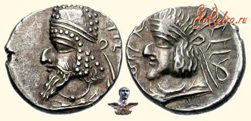Старинные деньги (бумажные, монеты) - гемидрахма Манчихра III 170 гг. н.э.