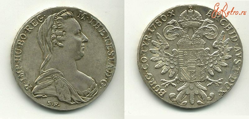 Старинные деньги (бумажные, монеты) - Талер Марии-Терезии,