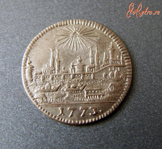 Старинные деньги (бумажные, монеты) - Нюрнберг 1 крейцер 1773,