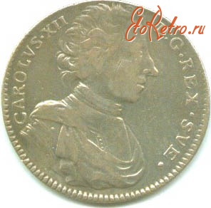 Старинные деньги (бумажные, монеты) - Швеция 1713 Карл ХІІ
